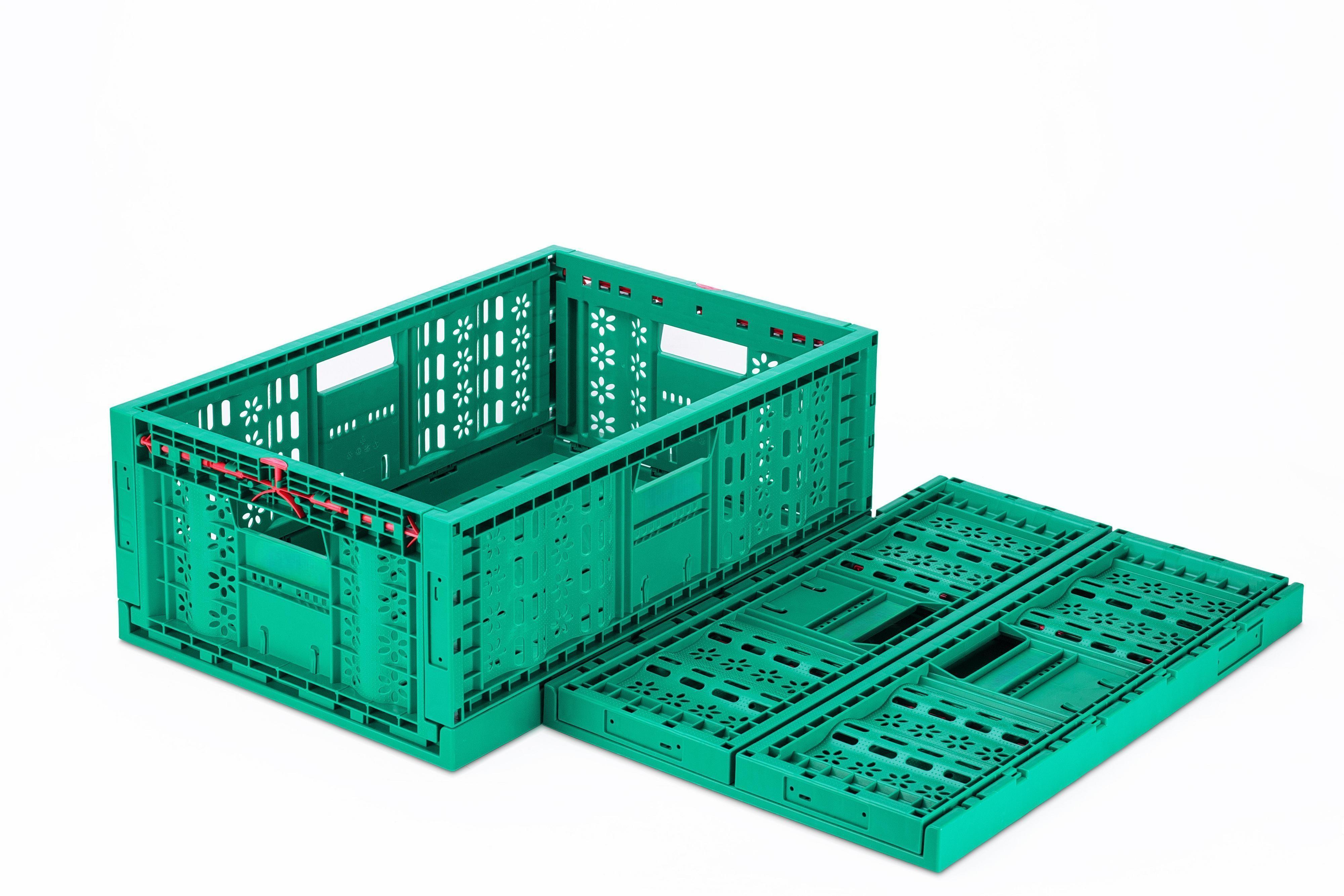 Collapsible Vegetable Storage Plastic Basket in Customized Color and Stackable Design