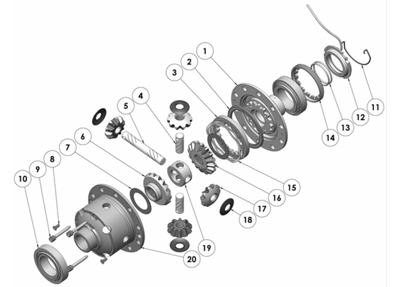 Durable APRD208 Air Differential Locker Spline 26 Bolt 10 4X4 Offroad Differential for Su zuki