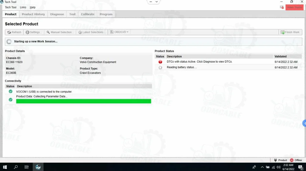 VOCOM 2 88894000 VOCOM II PTT 2.8.150 Tech Tool Laptop CF53 ACPI 2024 Development Version