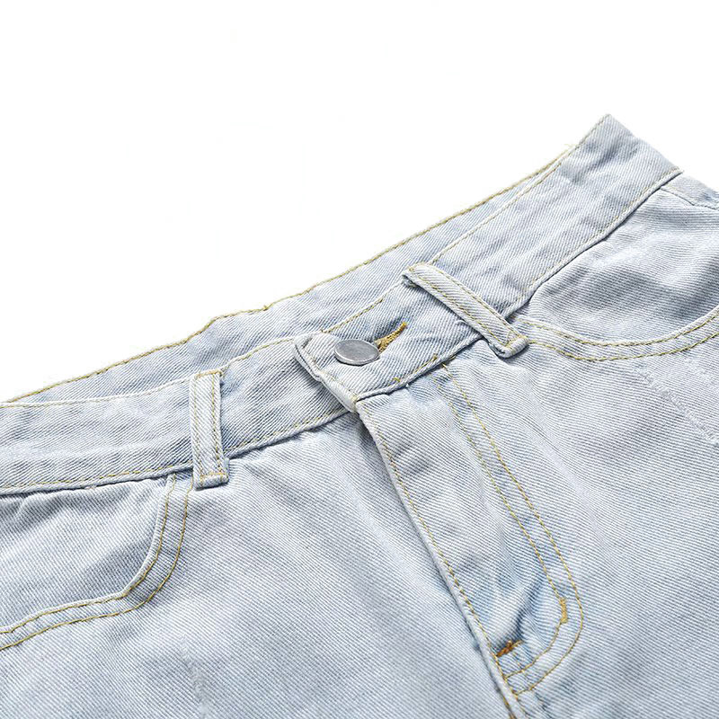 Manufactuer Customized Vintage Distressed Woman Denim Shorts