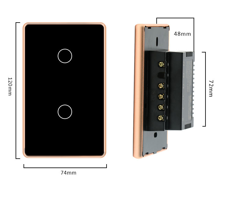 Smart Home Us Oem Wireless Touch Remote Controller Wall 2 Gang Switches Socket Alexa Smart Home Zigbee Light
