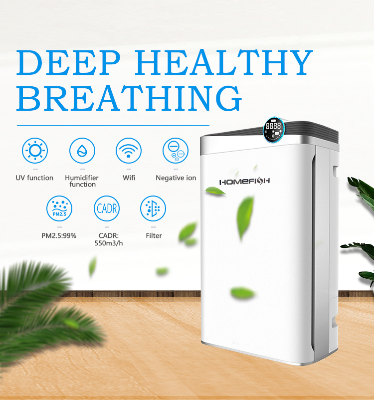 HOMEFISH 488m3/H Commercial Air Purifier For Business Humidifying Atomization