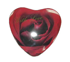 Rose Pattern Chocolate ISO9001 Heart Shaped Tin Box