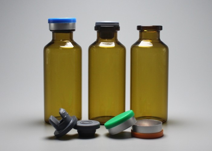 30ml Brown Tubular Glass Vial Bottle With Lid For Injection
