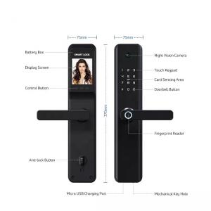 WIFI Tuya APP Control QR Card Fingerprint Door Lock Intelligent Electric