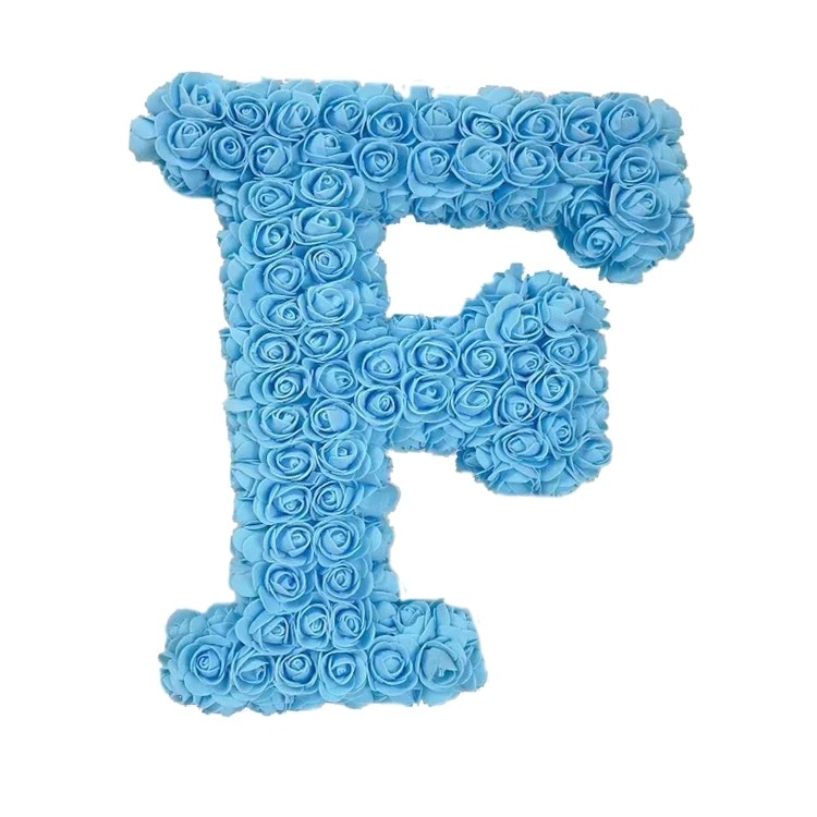 New arrival Foam rose letter from A to Z 38cm PE Rose Flower Letter For Wedding Decoration A-Z Rose Letter
