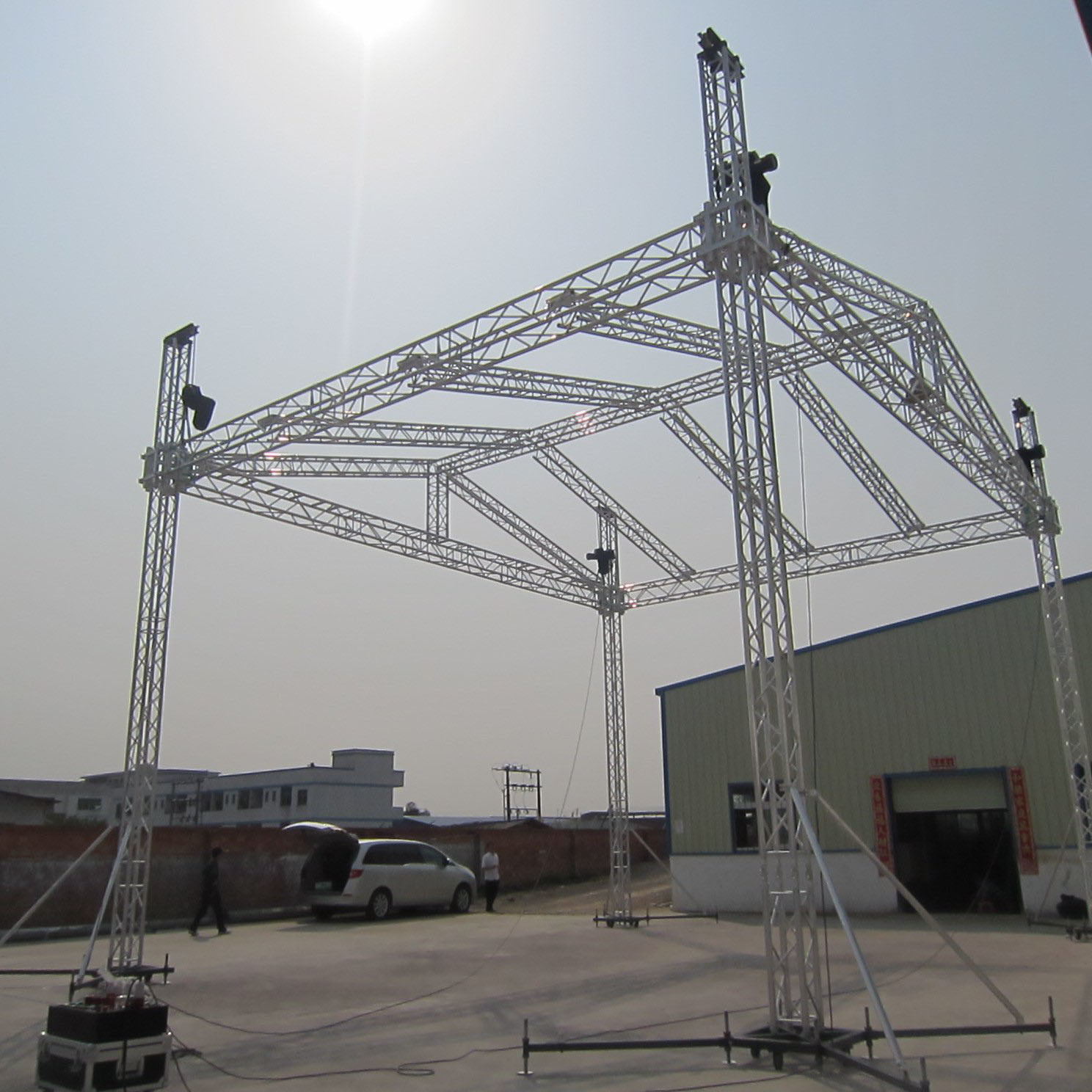 290mm Triangle Spigot Portable Aluminum Lighting triangle lighting truss Truss For Concerts