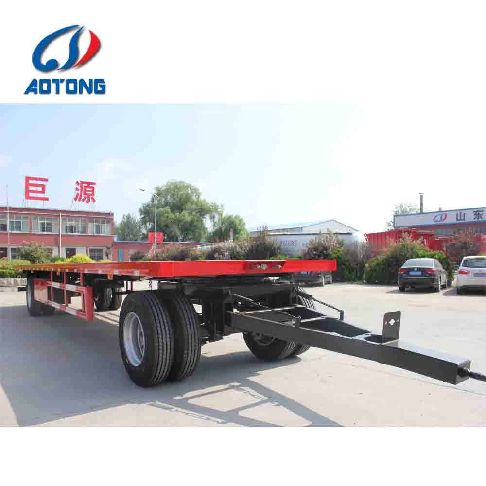 Truck Trailer Steel Flat Trailer for Farm Tractor/Drawbar Flatbed Container Trailer