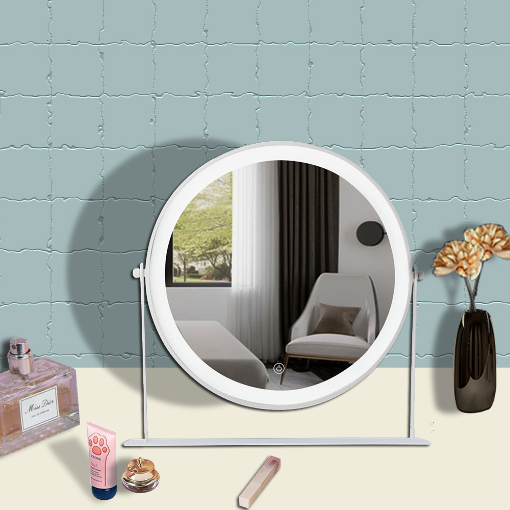 Compact Handheld LED Cosmetic Vanity Dressing Mirror For Makeup Individual Carton Packing