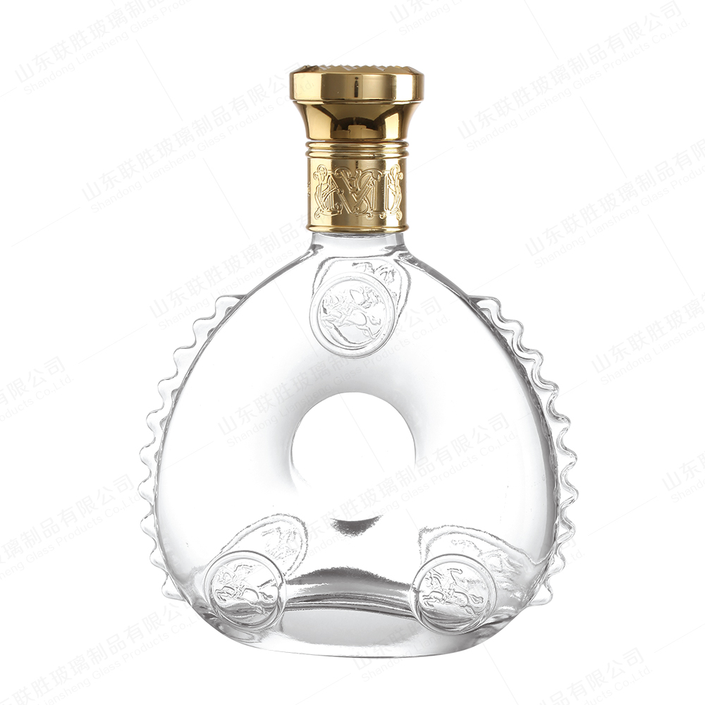 Hot Stamping Glass Bottle 1000ML 750ML 250ml Empty For Vodka Brandy
