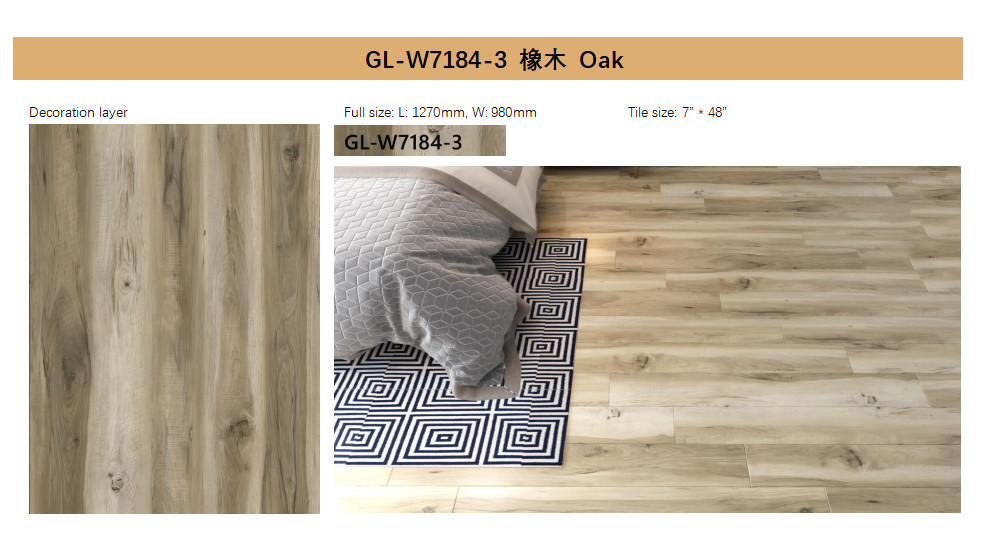 Oak Like Stone Vinyl Composite Rigid Core Flooring Natural Nordic Style