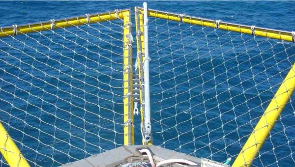 30mm*30mm Opening Size SS316 Stainless Steel Wire Rope Safety Net For Delideck