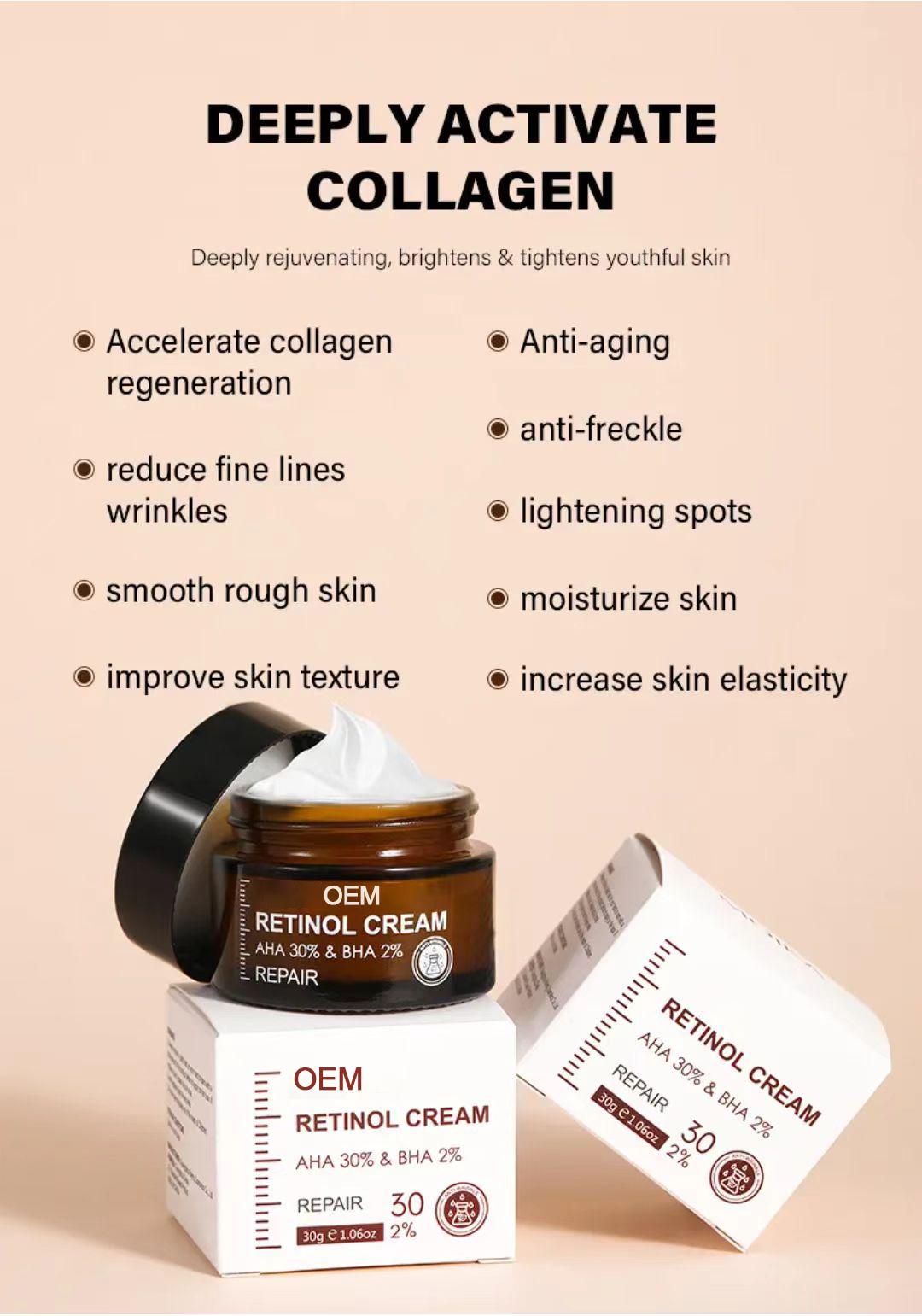 OEM / ODM Private Label Moisturizing Cream Skin Care VC Anti Aging OEM Moisturizing Face Cream Skin Care