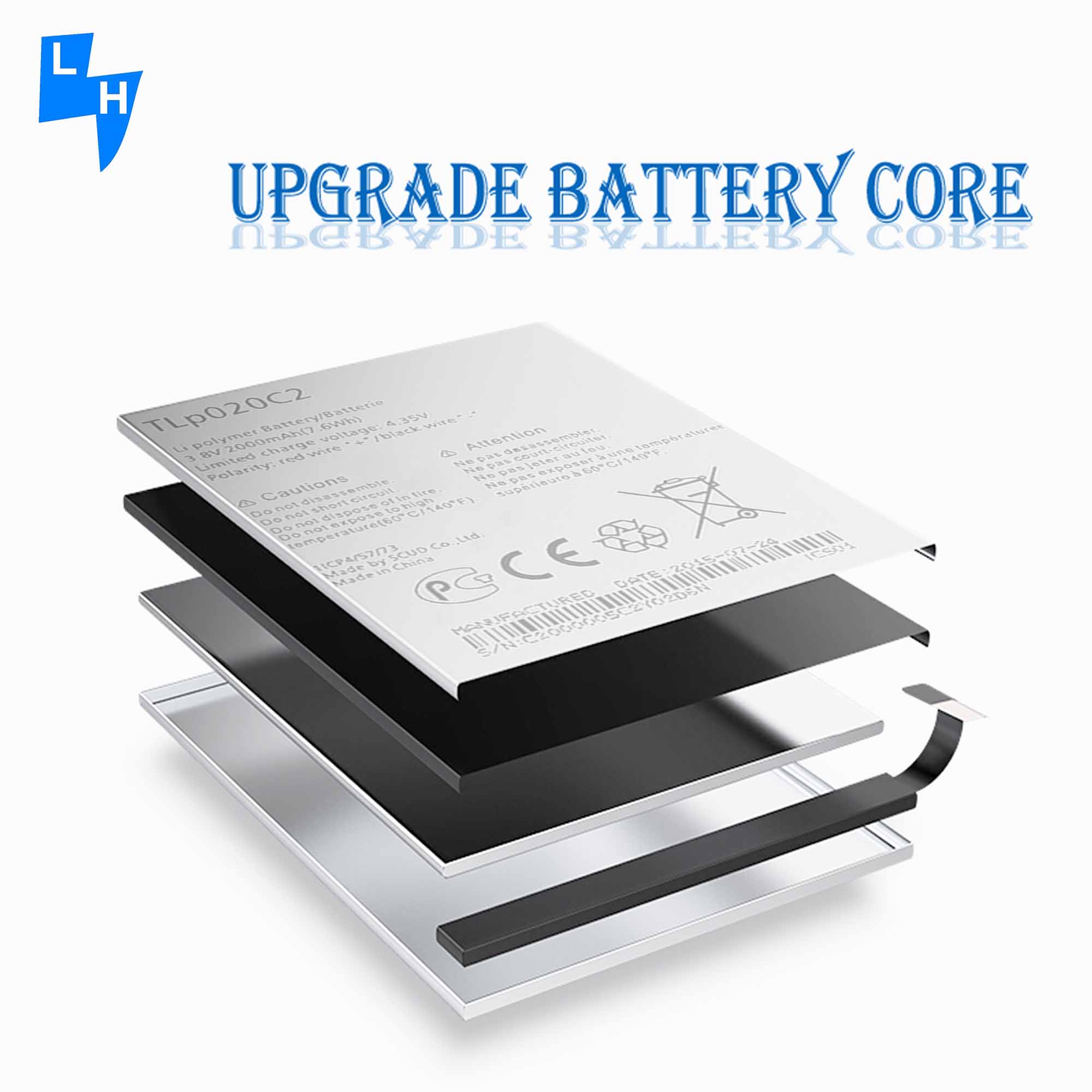 Idol Alpha OT6032 OneTouch OT6034 alcatel Alpha Replacement Battery for OT6037Y OT6040D