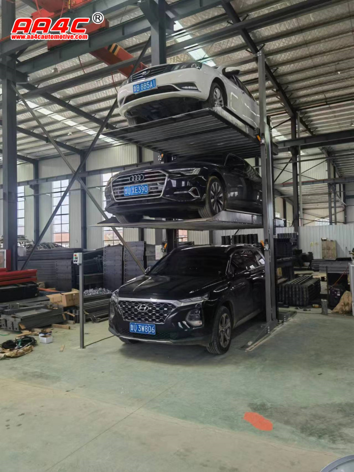 AA4C  2 Post 3 cars  parking lift triple auto parking lift  two columns parking lift  auto storage lift 2T capacity