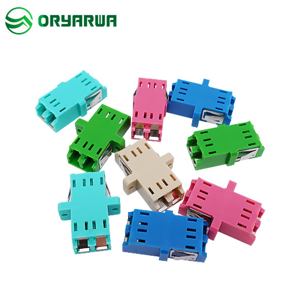 Green Ope Shape LC APC Duplex Adapter Single Mode With Shutter