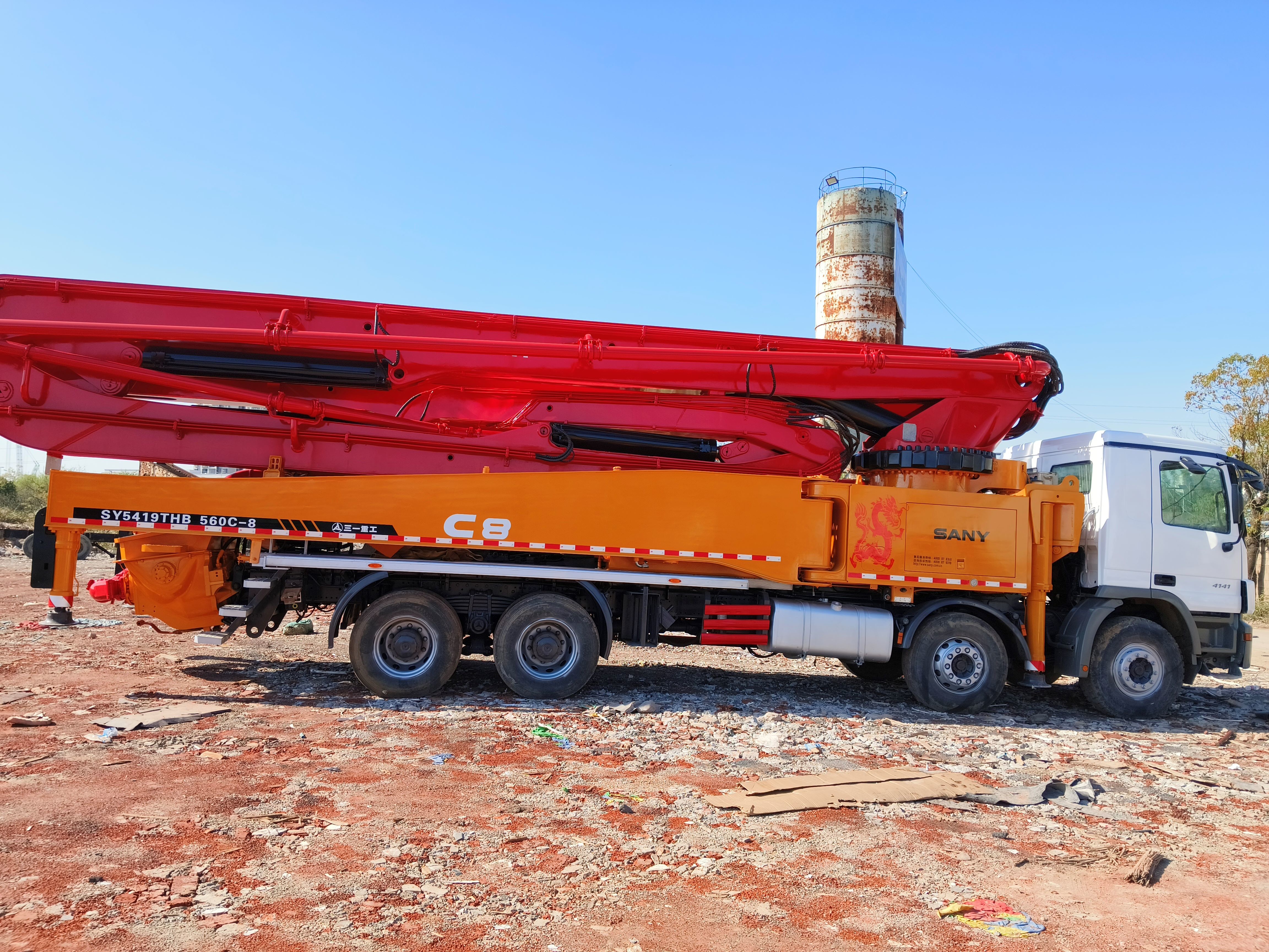 SANY 56m Concrete Pump Trucks on Mercedes-Benz Chassis for sale