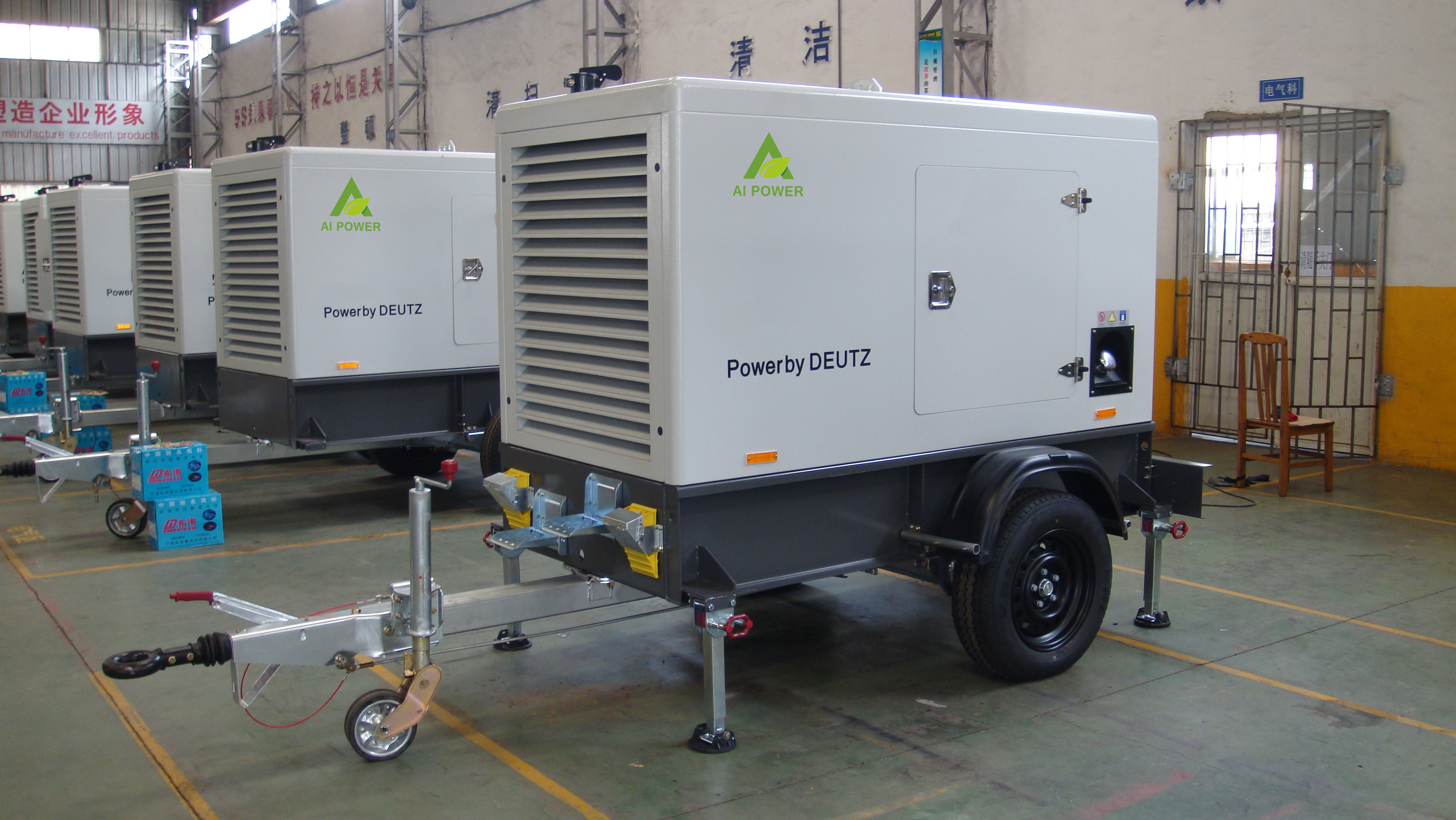 Standby 60 Kva Deutz Backup Portable Diesel Generator For Mobile Home BF4M2012