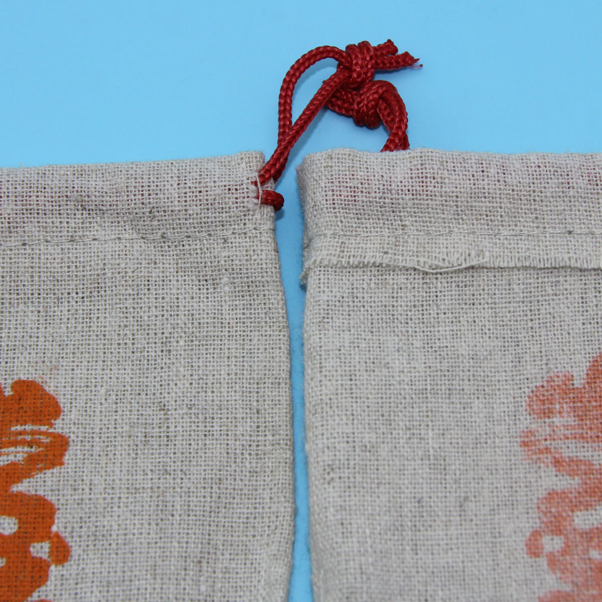 Natural Color Small Cute Cotton Rope Drawstring Candy Bag