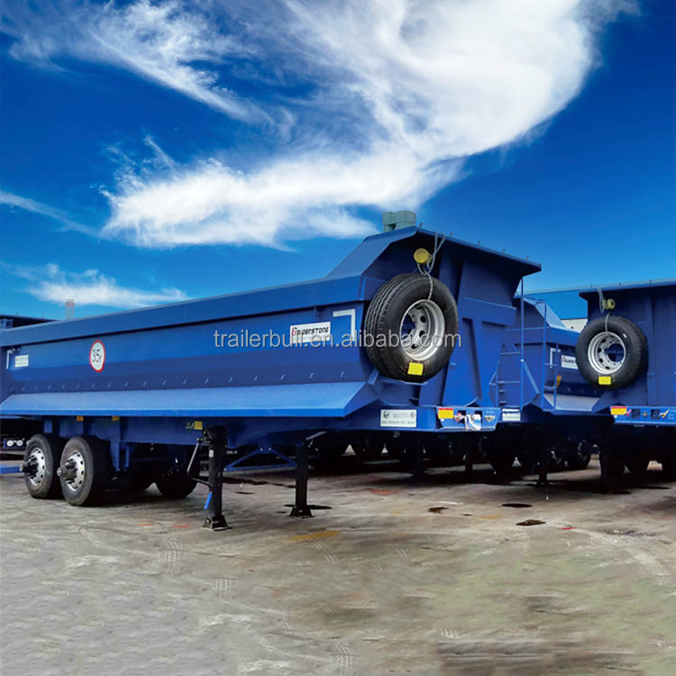 22 Cbm Rounded Tipper Semi Trailer For Sticky Sand Soil Construction Materials