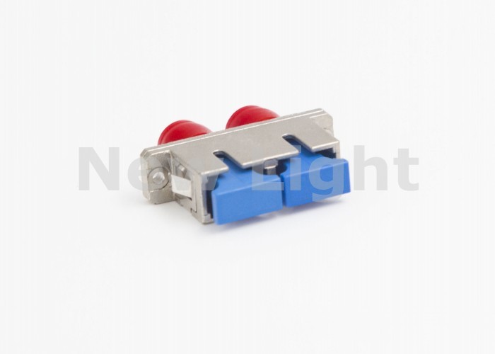 Duplex SC TO FC Fiber Adapter Hybrid Metal Material For FTTH ROHS Certified