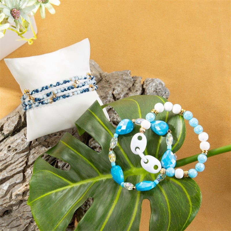 Crystal Glass Masterfully Crafted Beads Bracelet For Girls Friendship Lucky Jewelry