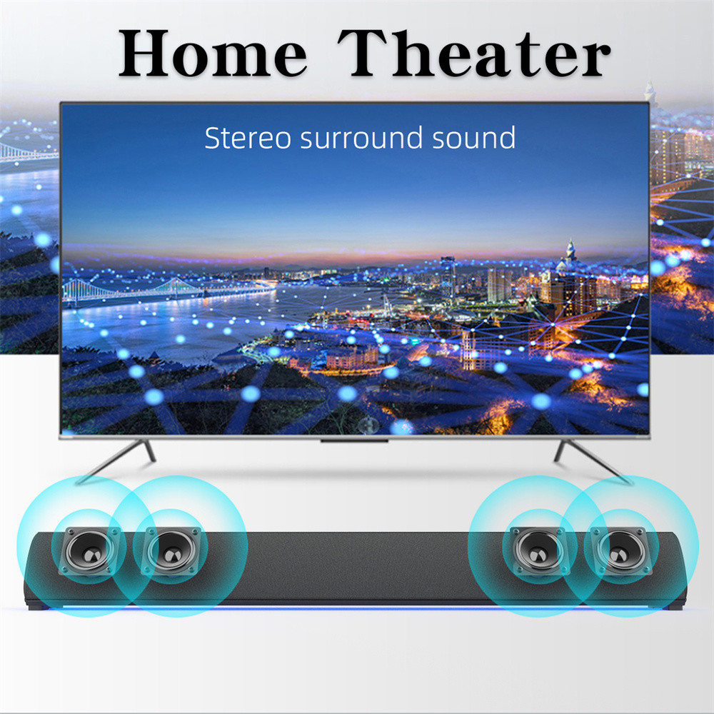 Bass Boost 4 Ohms Bluetooth TV Soundbar With FM Radio And Music Mode