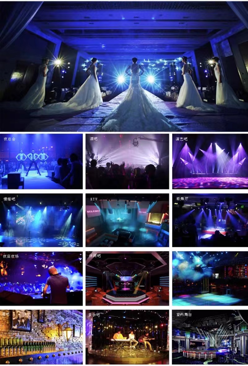 Fixed Head RGBW LED Stage Light DMX Controlled 295W For Nightclub Beam