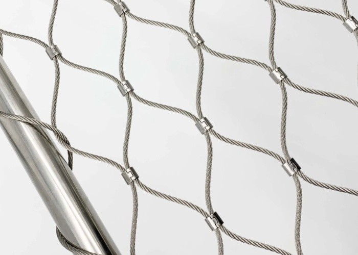 2.0mm 7*7 Wire Rope Mesh Anti Drop Steel Cable Netting PVC Coated
