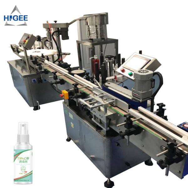Automatic mixer hand sanitizer 75% filling machine automatic liquid filling