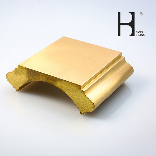 OEM Brass Bar Rail Fittings , C38500 Brass Rail Profiles For hotel decoration