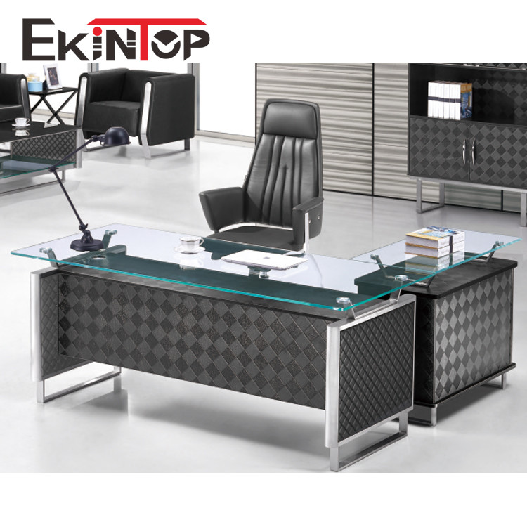 Convertible Tempered Glass Desk For Computer 2400mm×2055mm×750mm Size