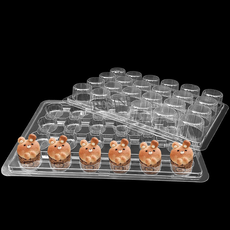 Customized Plastic Bakery Packaging Blister 24 Count Cupcake Containers