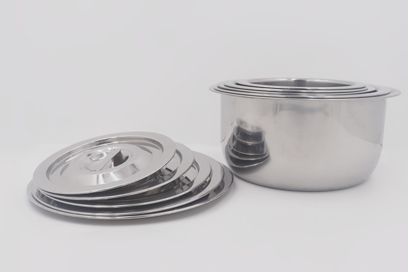 8pcs Travel Camping Outfit Cooking Sets Stainless Steel Stock Pot