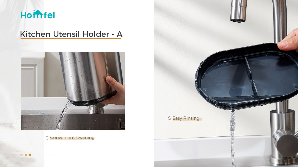 Multifunction Sink Caddy Organizer , Self Draining Kitchen Sink Tidy With Suction