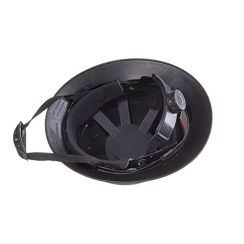 T152 ANSI V Round Large Head Protection Safety Helmet 6 Points Webbing Suspension White