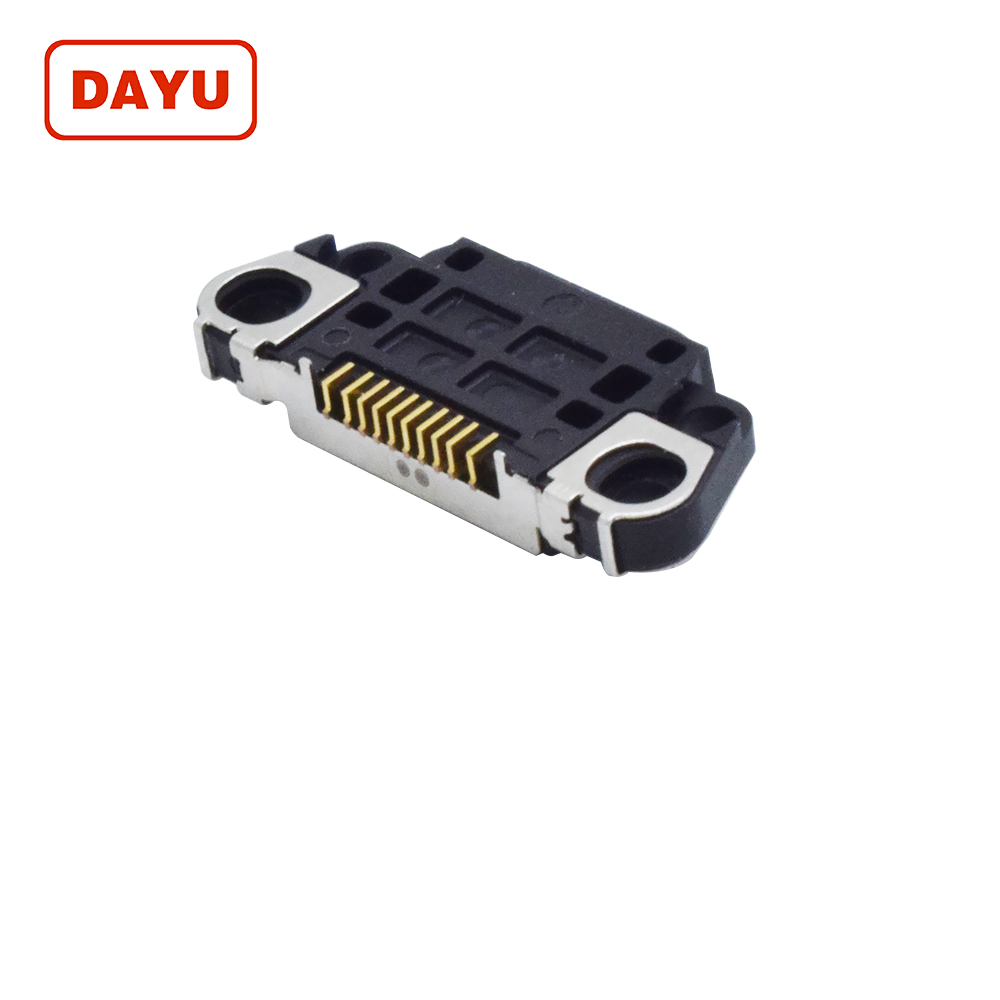 Dustproof 10 Pin SMT Iphone Female Connector With High Durability