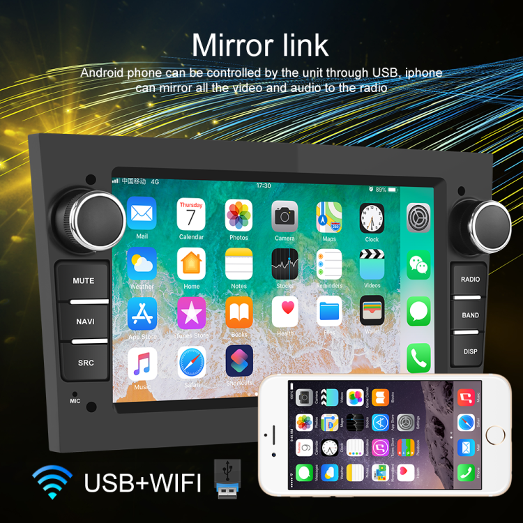 7" Screen Size Android 12 Car Multimedia Player with Carplay GPS WIFI Universal Display