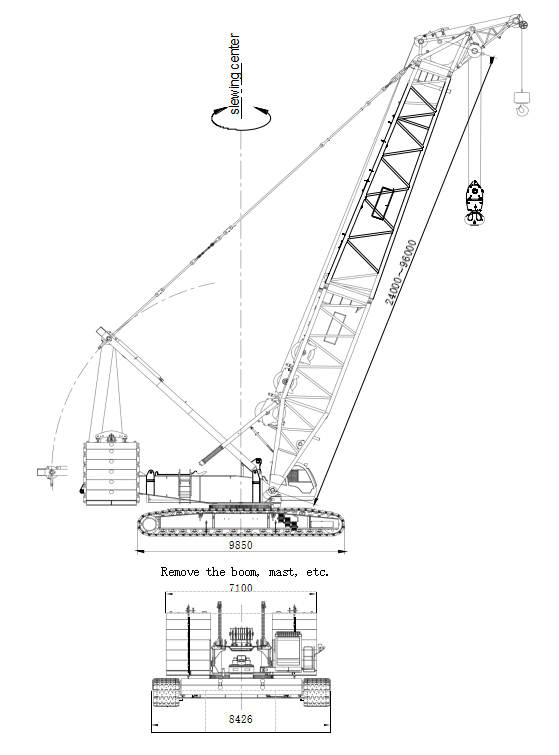 2400t.M 350ton Used Crawler Crane Equipment Required For Large Scale Infrastructure Construction