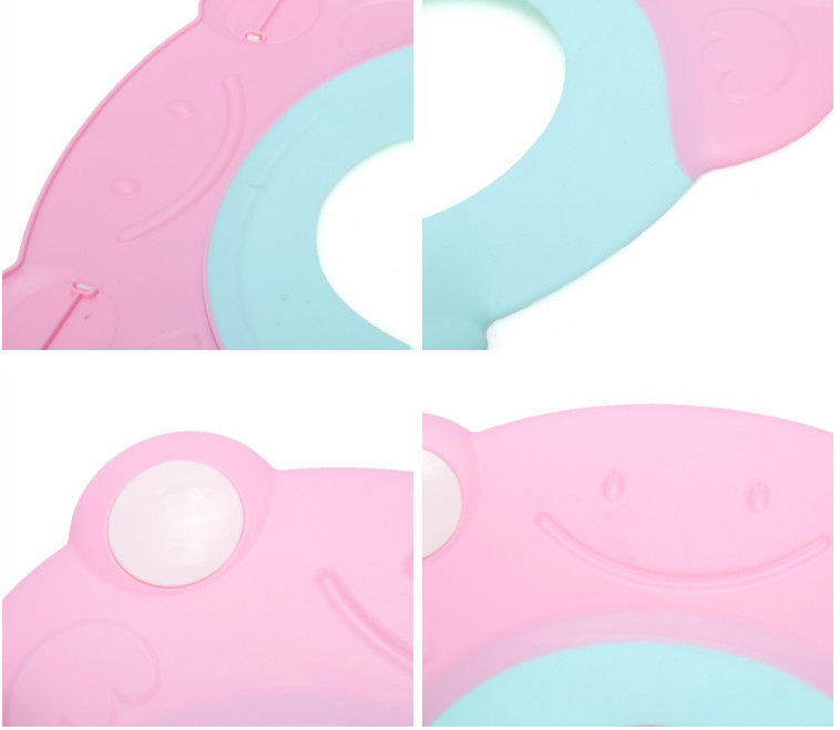 Ear Protect Baby Shampoo Cap , Adjustable Frog Baby Shampoo Hat 25*27 cm