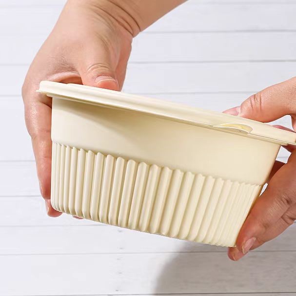 Disposable Corn Starch Container Degradable 2 Layer For Soup Noodle