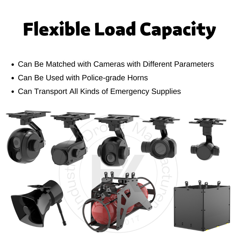 12MP Pixels 10x Zoom Camera Multirotor Industrial Inspection Drone Long Distance Foldable Body HXF600