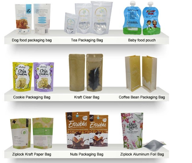 Custom large aluminum foil k pouch packaging mylar foil bags with die-cut handle