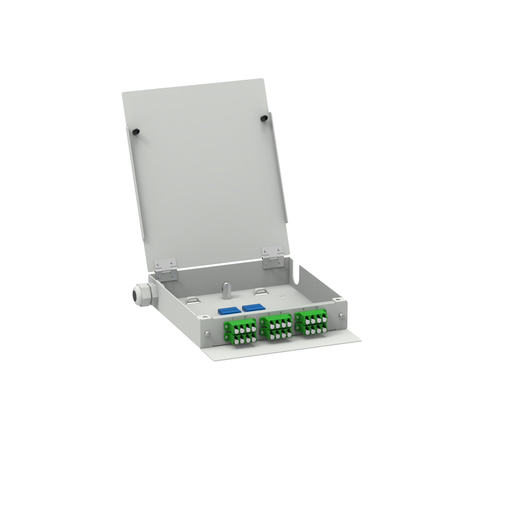 12 Cores LC APC Type Fiber Optic Terminal Box for FTTH Applications as Distribution Box