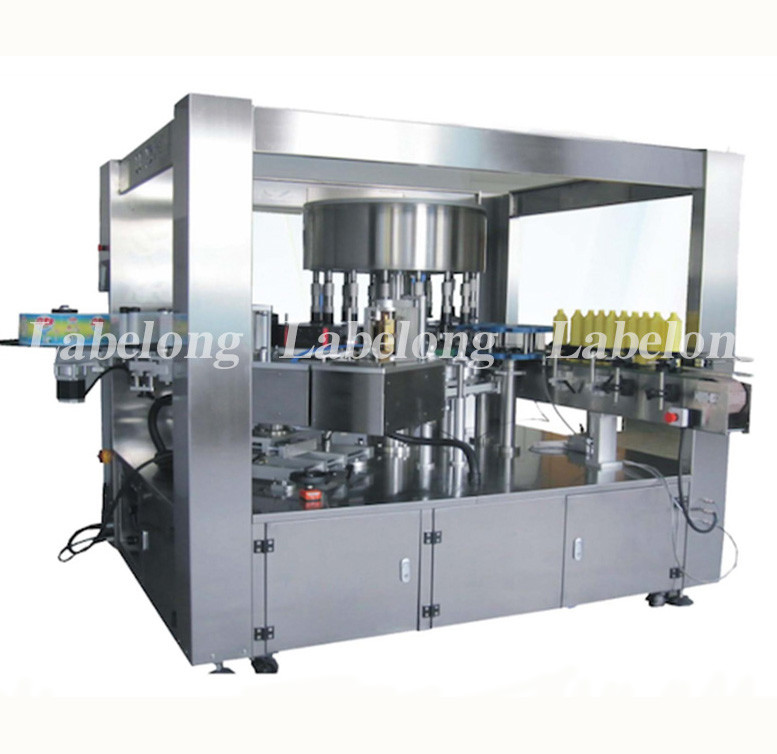 Silver Grey Automatic Labeling Machine For Round And Square Bottles