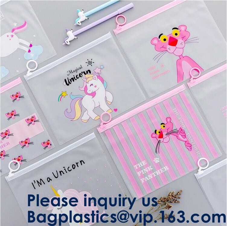 Transparent Clear Slider Zipper Bag Zip lockk Bag For Stationery,Matte Slider Zipper Top Soft Touch PE Polybags Bag