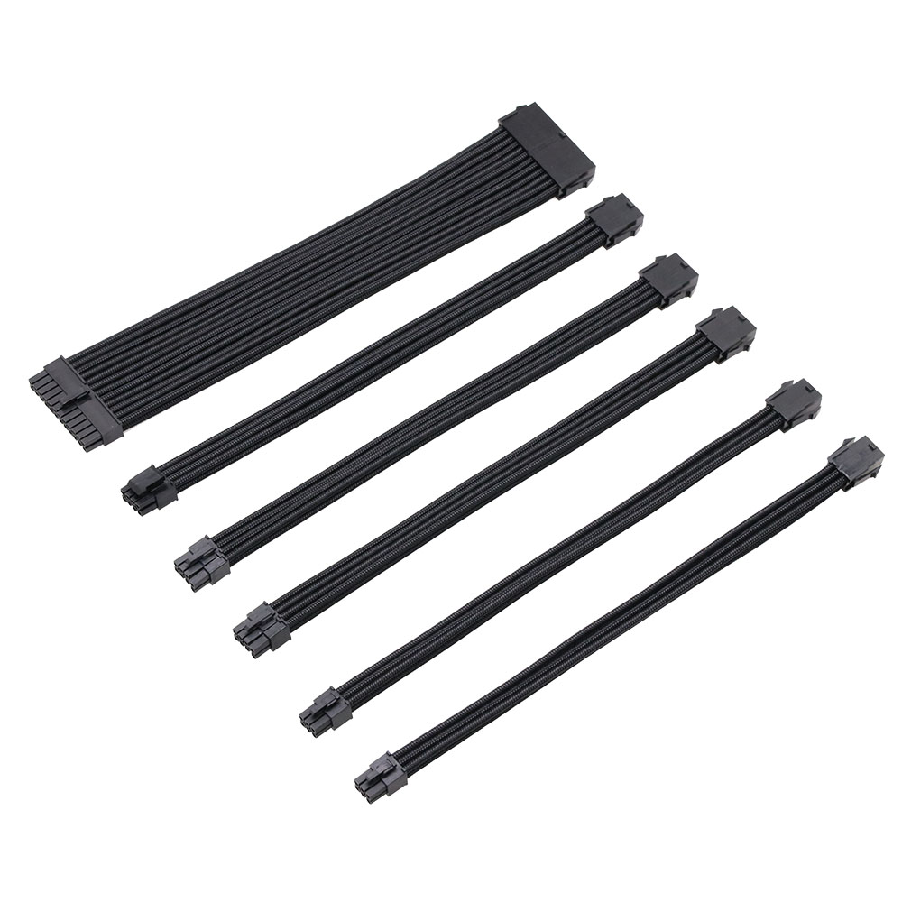 Extension Cord ATX Power Supply Cord Extension Cable Kits Black color