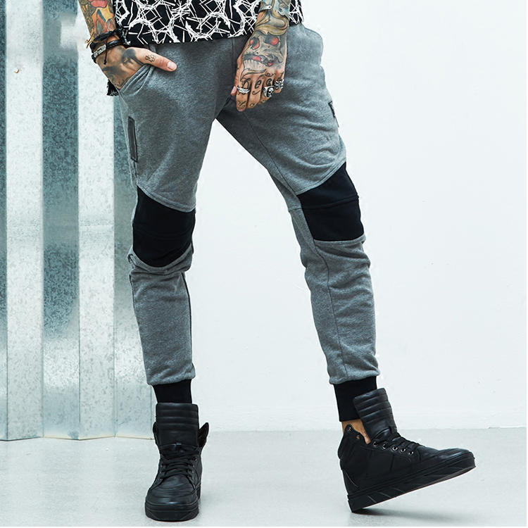 Skinny Mens Leisure Pants Streetwear , Cool Design Tight Fit Track Pants