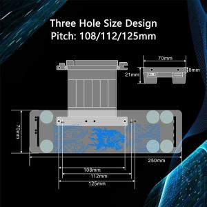 PCI- E 3.0 16X Graphics Card Vertical Kickstand With RGB LED Light And PCI-E