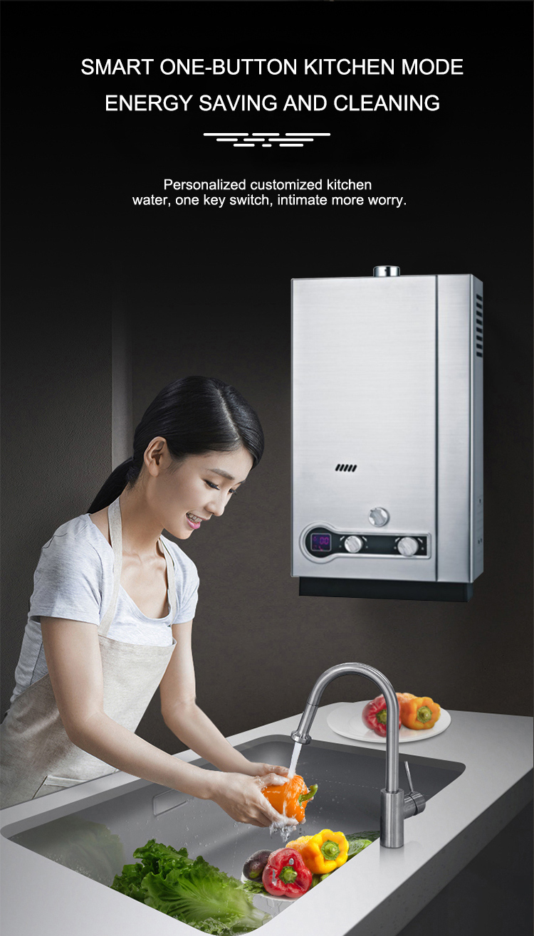Commercial Smart Gas Water Heater Boiler 6L-20L 12000W
